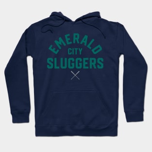 Seattle 'Emerald City Sluggers' Baseball Fan T-Shirt: Swing for the Fences with Seattle Pride! Hoodie